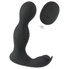   Rebel - vibrator prostată 2 în 1 cu telecomandă - silicon negru