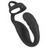 Rebel - vibrator pentru prostată cu inel pentru penis și testicule (negru)