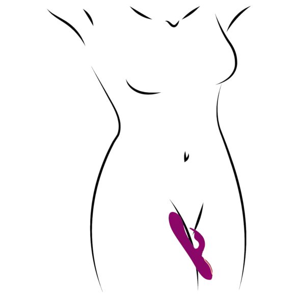 Javida - vibrator rotativ 3 în 1 cu bile - lila