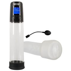   Mister Boner - pompa automată și reîncărcabilă pentru penis (negru-transparentă)