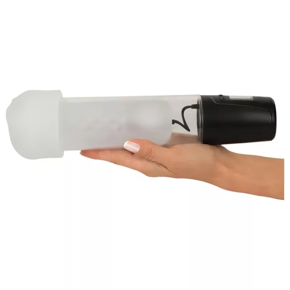Mister Boner - pompă de penis automată, cu acumulator (negru-transparent)