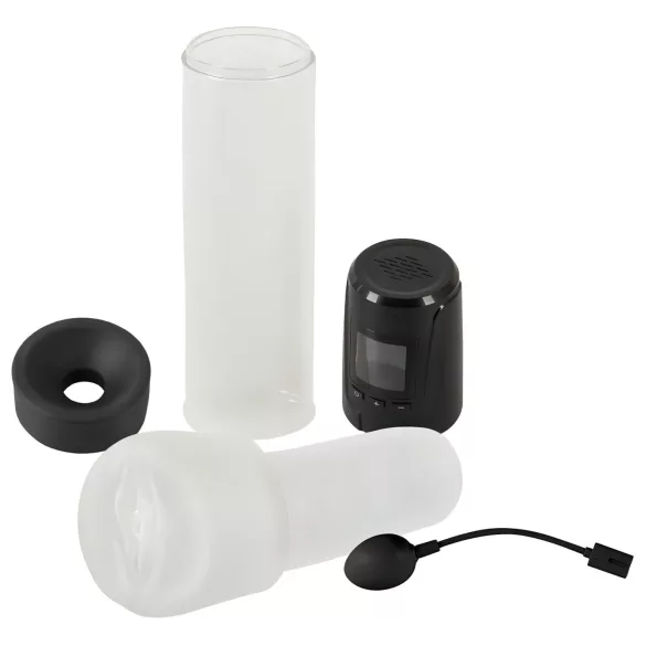 Mister Boner - pompă de penis automată, cu acumulator (negru-transparent)
