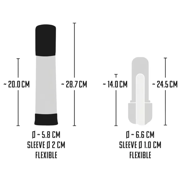 Mister Boner - pompă de penis automată, cu acumulator (negru-transparent)