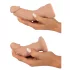 You2Toys - dildo strap-on set - culoare natur