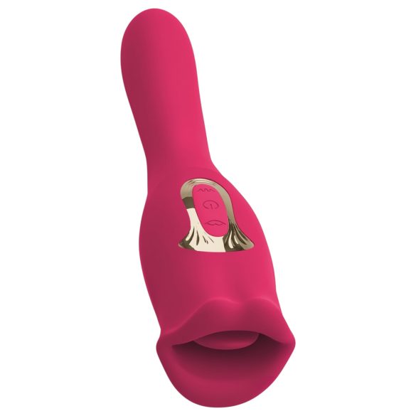 You2Toys - Vibrator 2în1 cu limbă (roz)