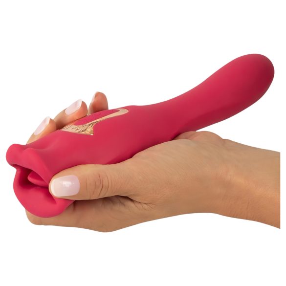 You2Toys - Vibrator 2în1 cu limbă (roz)