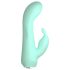 Cuties Mini 4 - vibrator iepuraș mic, reîncărcabil, rezistent la apă, verde
