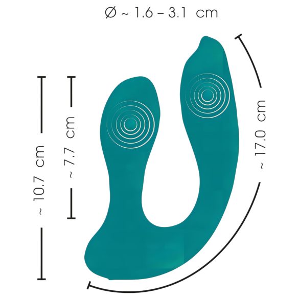 Couples Choice - Vibrator de purtat fără mâini - turcoaz