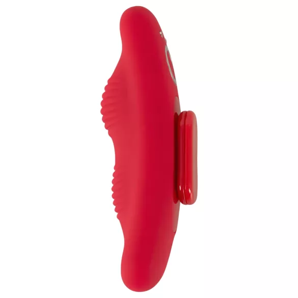 Smile - vibrator cu chilot și telecomandă wireless - reîncărcabil, roșu