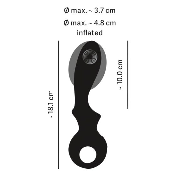 Eternal - vibrator pompabil punct G (negru)