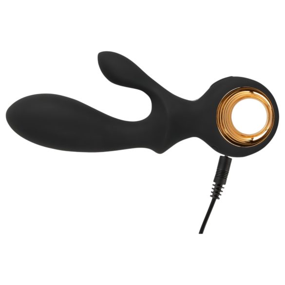 Eternal - vibrator cu braț pentru clitoris, pompat - silicon negru