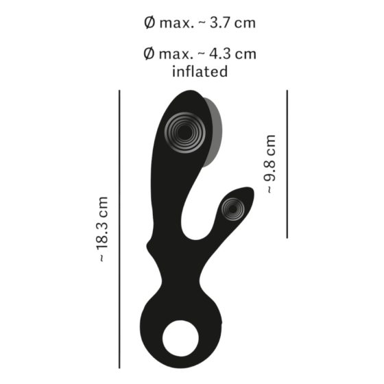 Eternal - vibrator pompabil pentru clitoris (negru)