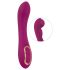 Javida - vibrator dual cu pompare - silicon mov
