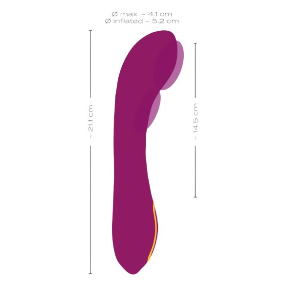 Javida - vibrator dual cu pompare - silicon mov