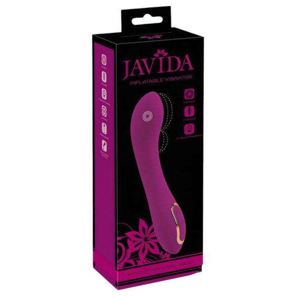 Javida - vibrator dual cu pompare - silicon mov