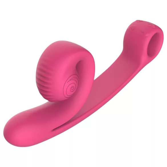 Snail Vibe Curve - vibrator clitoridian 2‑în‑1 (roz)