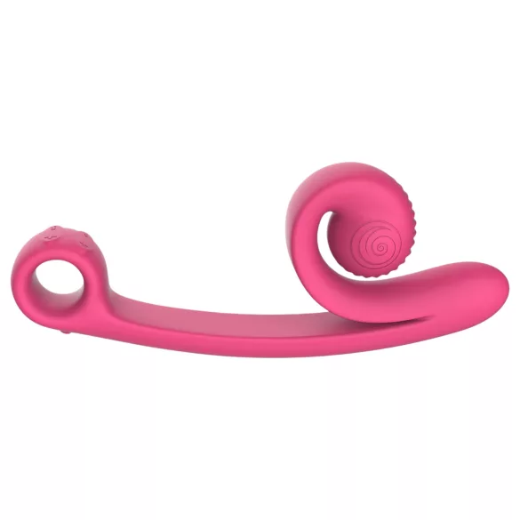 Snail Vibe Curve - vibrator clitoridian 2‑în‑1 (roz)
