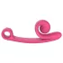 Snail Vibe Curve - vibrator clitoridian 2‑în‑1 (roz)