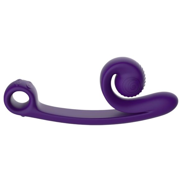 Snail Vibe Curve - Vibrator 2în1 pentru stimularea clitorisului (mov)