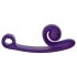 Snail Vibe Curve - Vibrator 2în1 pentru stimularea clitorisului (mov)