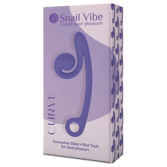 Snail Vibe Curve - Vibrator 2 în 1 pentru clitoris - silicon lila