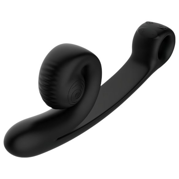 Snail Vibe Curve - 2în1 vibrator pentru clitoris (negru)