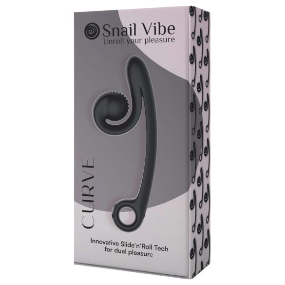 Snail Vibe Curve - 2în1 vibrator pentru clitoris (negru)