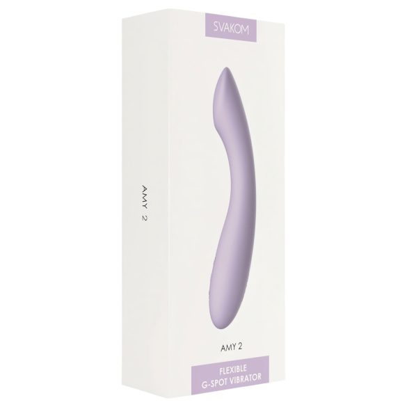 Svakom Amy 2 - vibrator G-spot reîncărcabil, rezistent la apă, mov