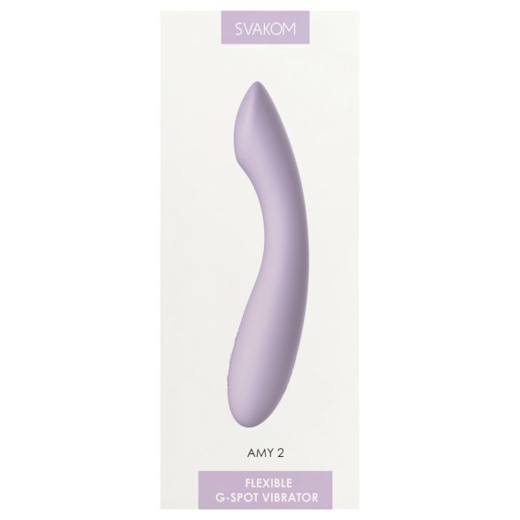 Svakom Amy 2 - vibrator G-spot reîncărcabil, rezistent la apă, mov