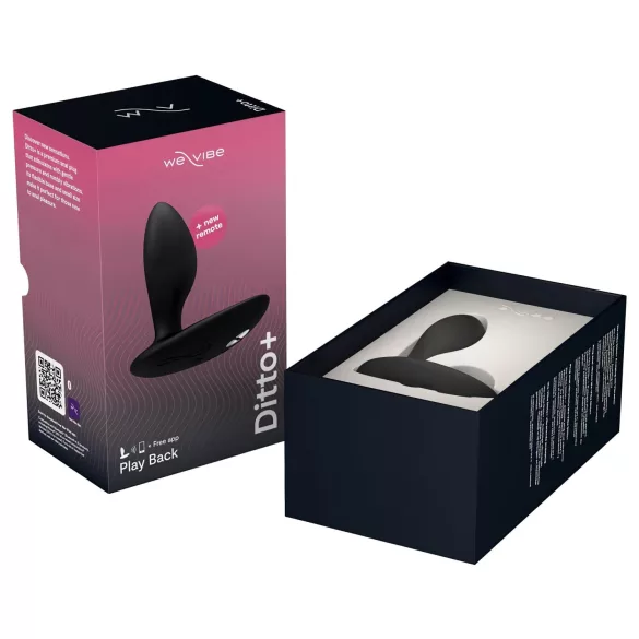 We-Vibe Ditto+ - Vibrator anal controlat prin aplicație (negru)