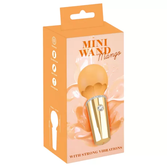 You2Toys - mini wand masajator vibrator reîncărcabil - galben