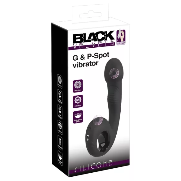 Black Velvets - Vibrator punct G și P - negru