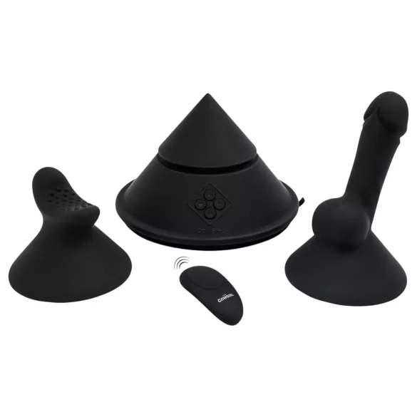 The Cowgirl Cone - mașină sexuală premium controlată prin aplicație - cu 2 capete interschimbabile, 20 moduri de vibrație (negru)