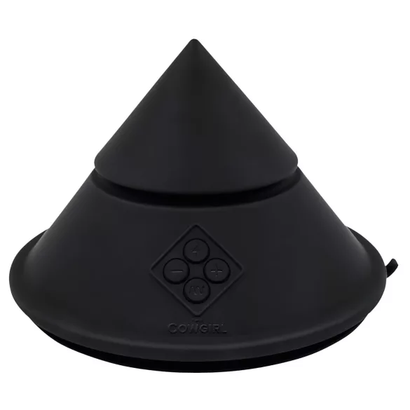 The Cowgirl Cone - mașină sexuală premium controlată prin aplicație - cu 2 capete interschimbabile, 20 moduri de vibrație (negru)