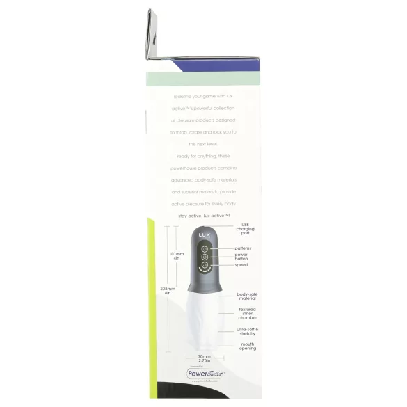 LUX Active First Class - masturbator automat rotativ - alb-gri