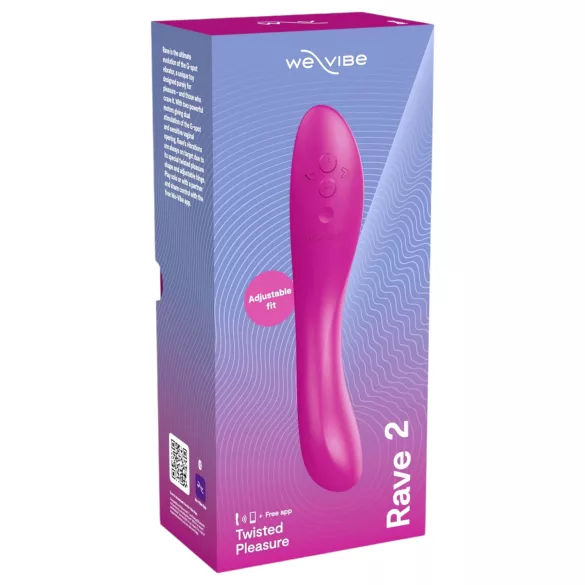 We-Vibe Rave 2 - vibrator pentru punctul G controlat prin aplicație (roz)