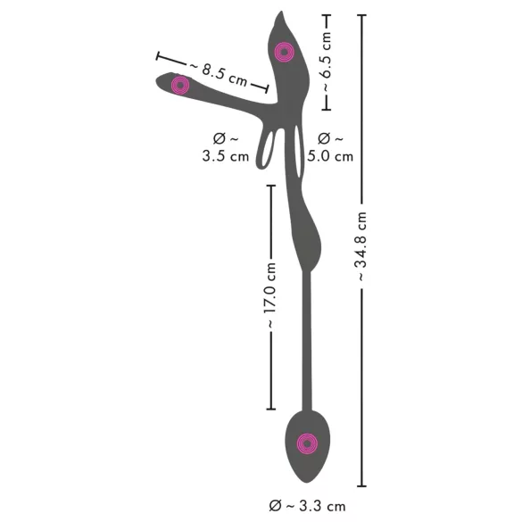 Couples Choice - inel penis multifuncțional cu vibrații - silicon negru
