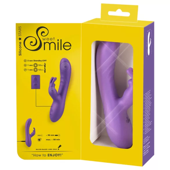 Smile - vibrator cu stimulare clitoris - mov