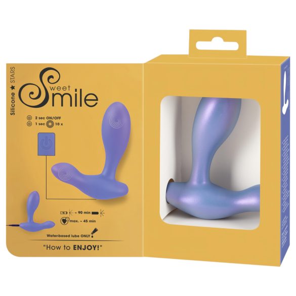 Smile - plug anal vibrator - silicon albastru