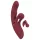 Javida - vibrator rabbit cu două funcții - încărcare USB - roșu