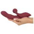 Javida - vibrator rabbit cu două funcții - încărcare USB - roșu