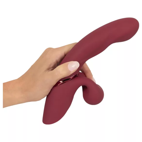 Javida - vibrator rabbit cu două funcții - încărcare USB - roșu