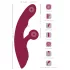 Javida - vibrator rabbit cu două funcții - încărcare USB - roșu