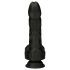 Naked Addiction - vibrator realist cu rotație și împingere (negru)