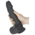 Naked Addiction - vibrator realist cu rotație și împingere (negru)
