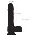 Naked Addiction - vibrator realist cu rotație și împingere (negru)