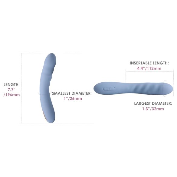 Svakom Ava Neo - vibrator inteligent cu mișcare de împingere - albastru