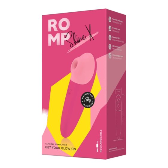 ROMP Shine X - stimulator clitoridian cu baterie și unde de aer (roz)