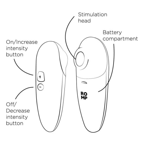 ROMP Switch X - stimulator clitoridian cu unde de aer (culoare piersica)