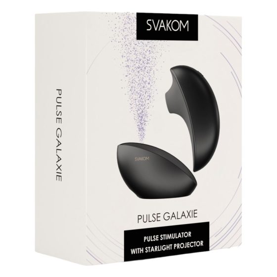 Svakom Pulse Galaxie - vibrator clitoris cu undele de aer si proiector (negru)
